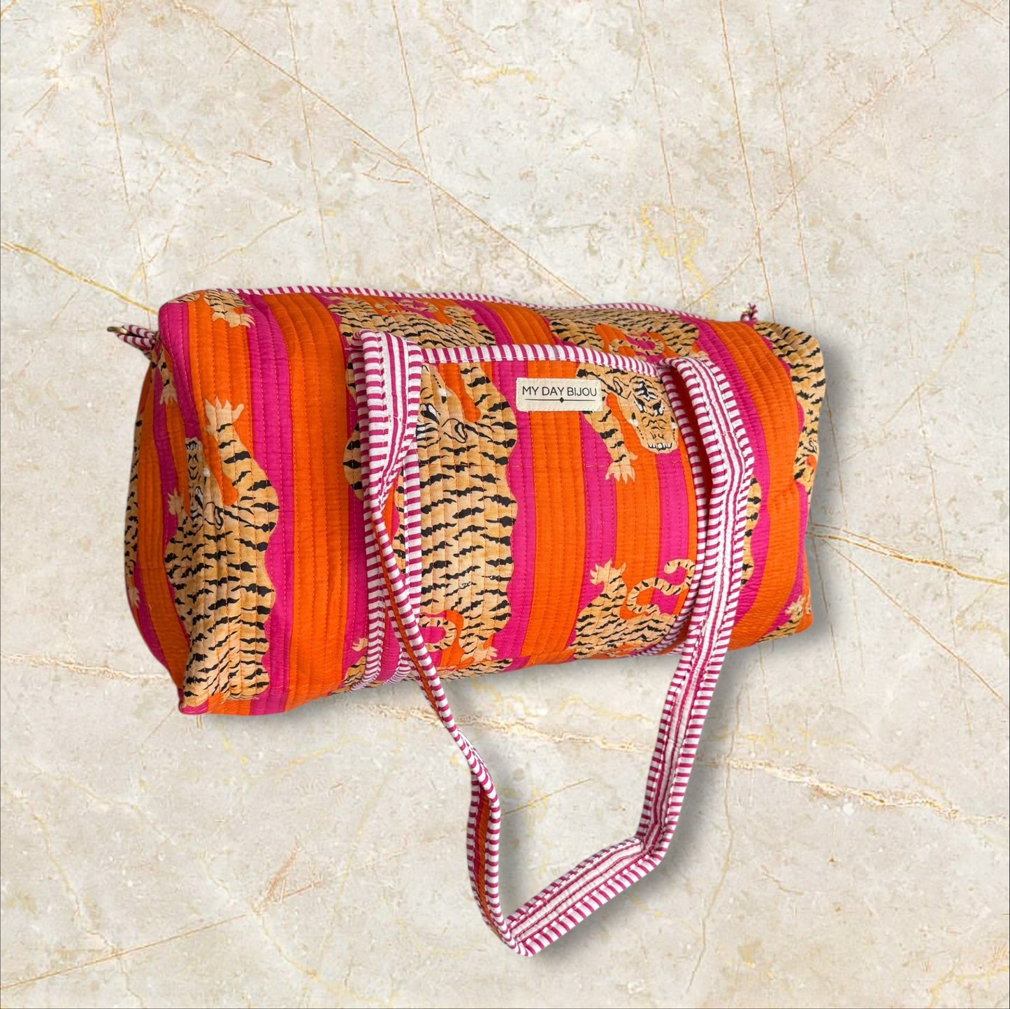 Weekend tas Tiger Pink/Orange