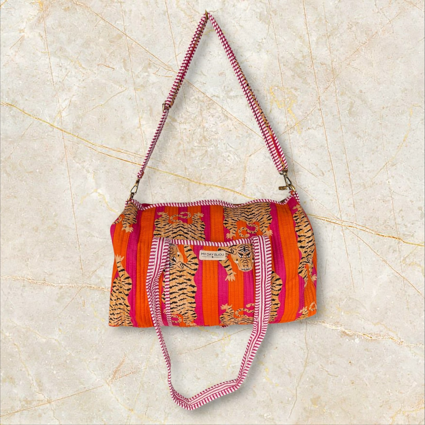Weekend tas Tiger Pink/Orange