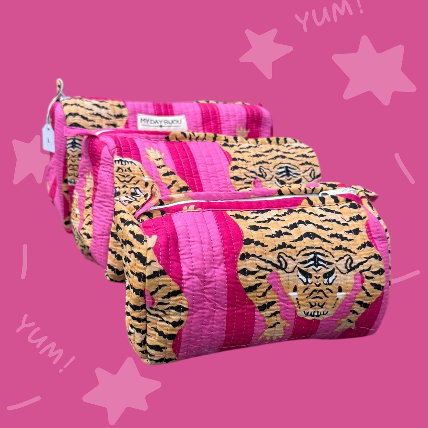 Toilettas tiger hot pink/pink