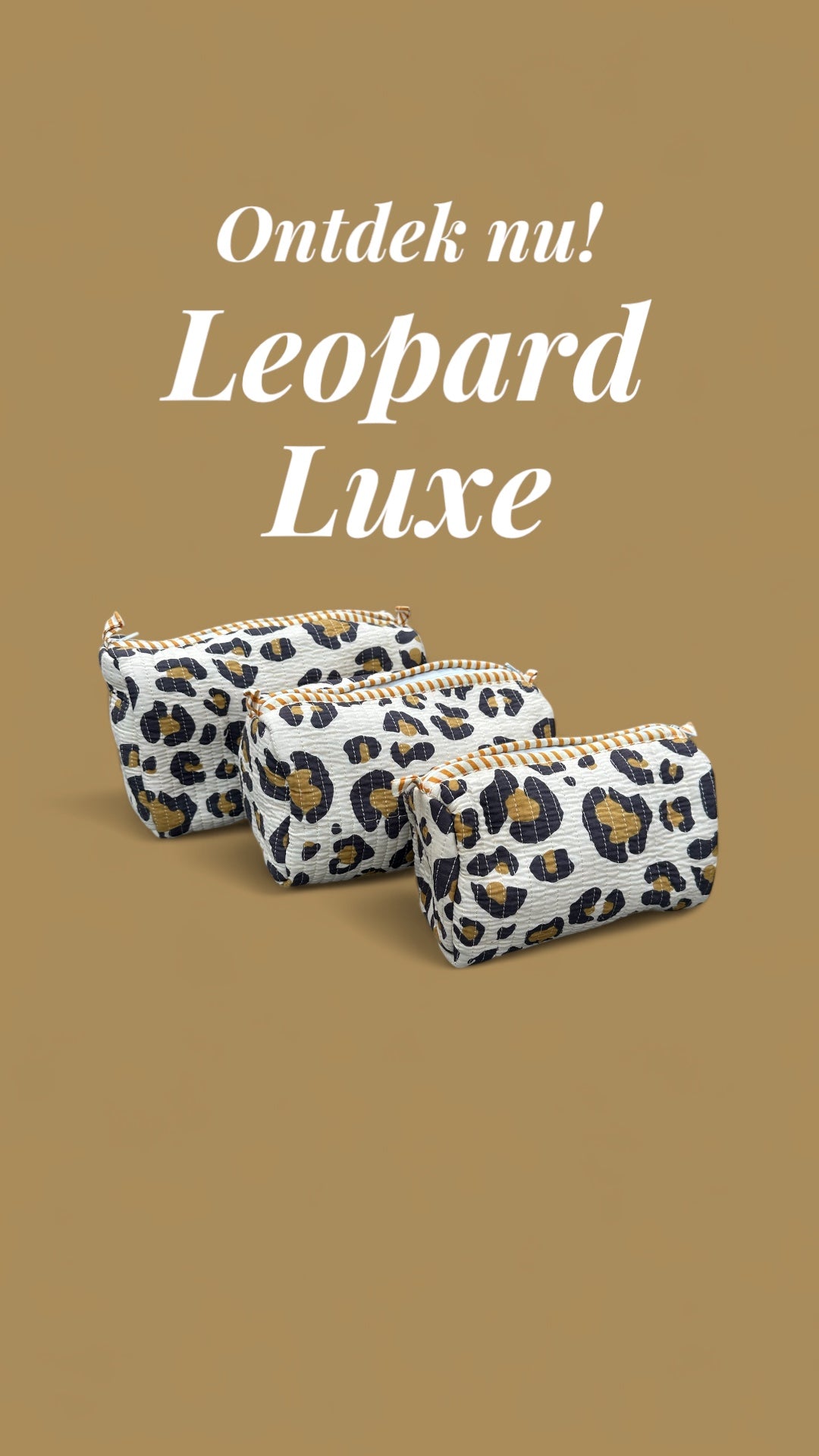 Toilettas Leopard Luxe maar M