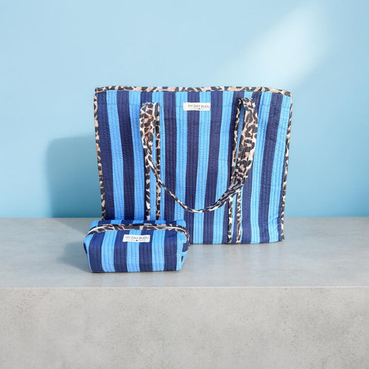 Totebag Safari Chic blauw/blauw