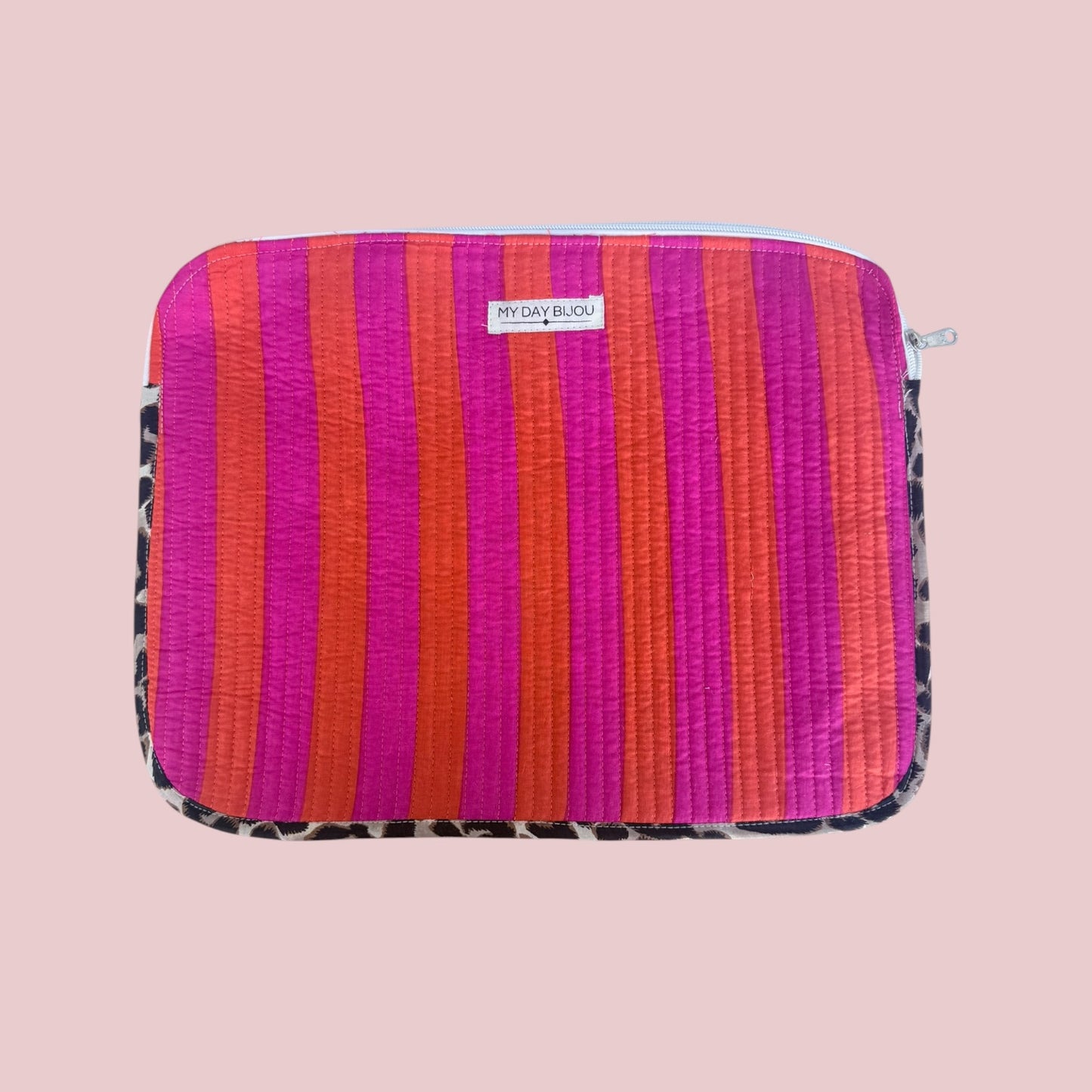 Laptophoes Safari Chic oranje/roze
