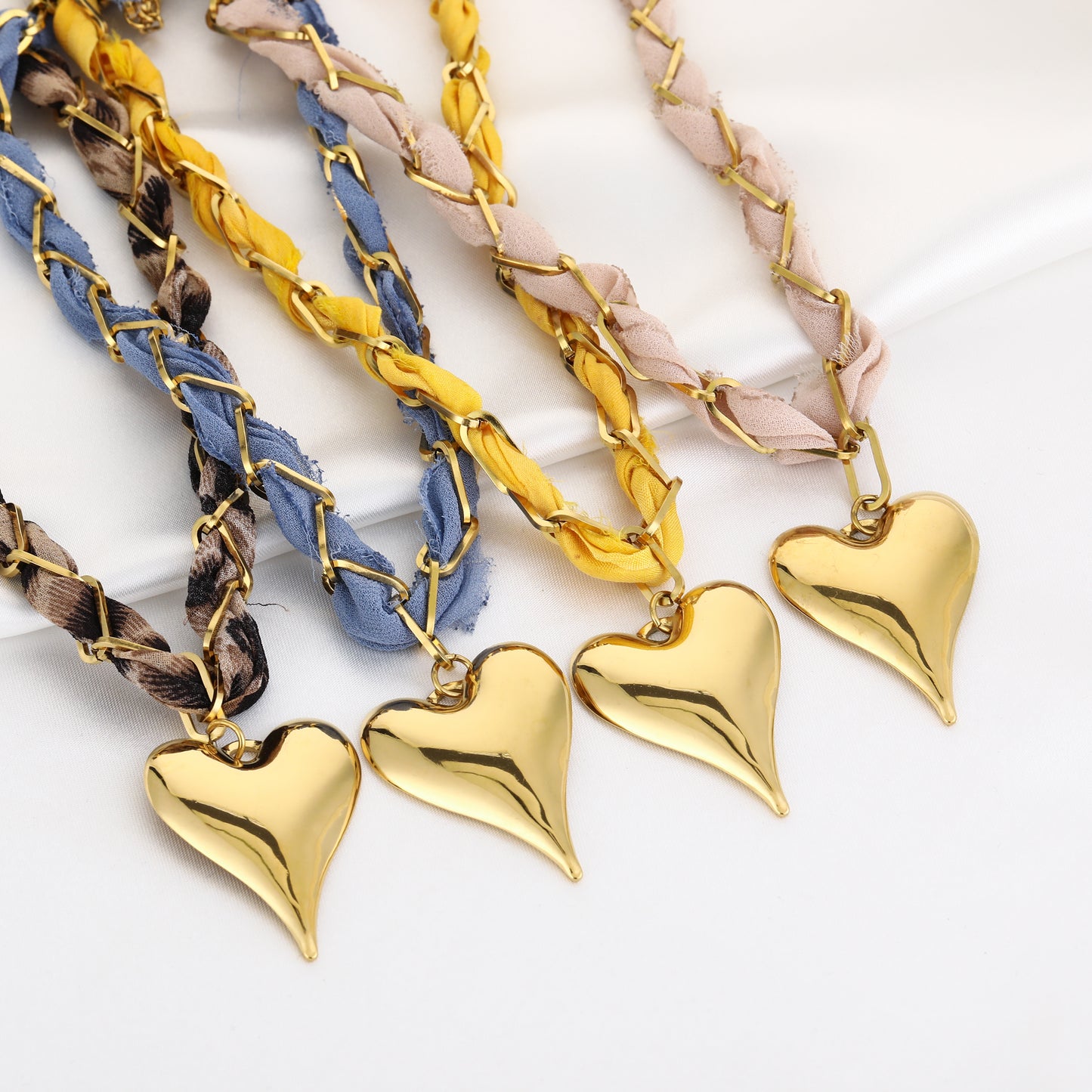 Stof/Steel ketting HART, Leopard