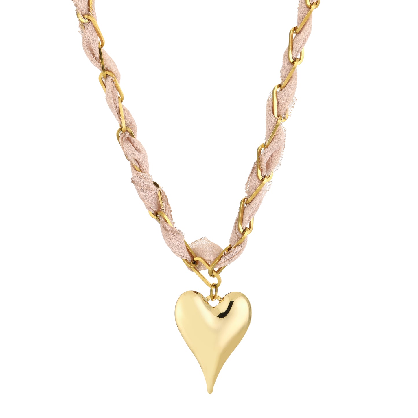 Stof/Steel ketting HART, Khaki
