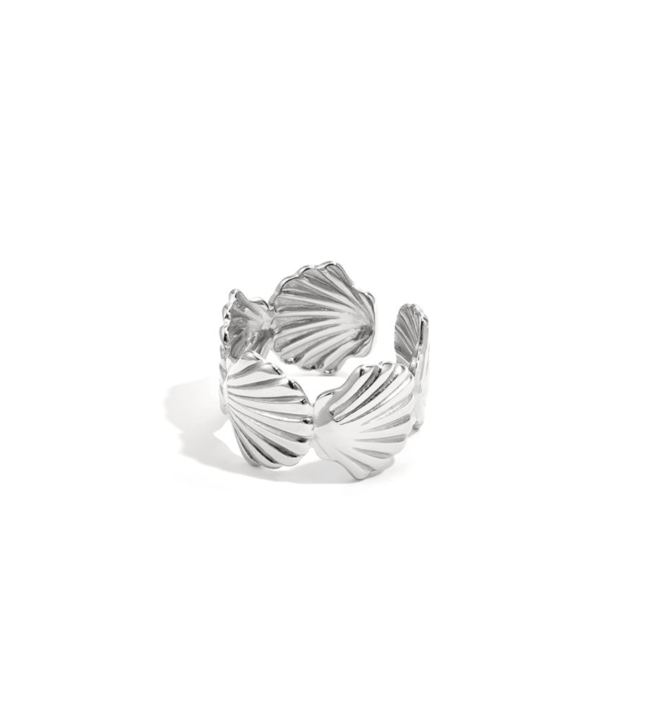 Shell ring zilver