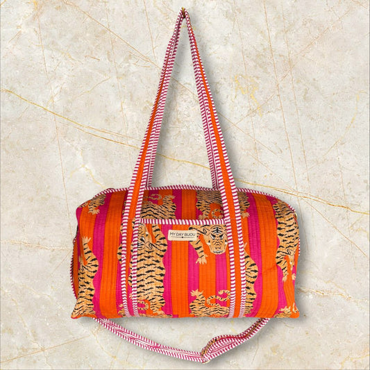 Weekend tas Tiger Pink/Orange