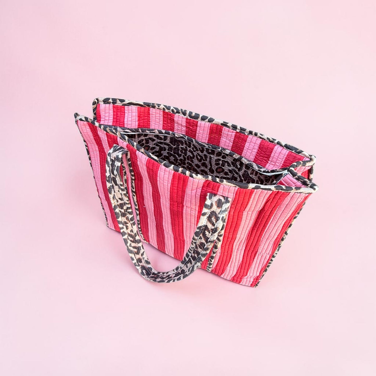 Totebag Safari Chic roze/rood