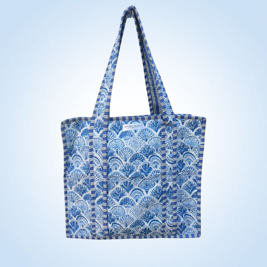 Tote with zipp Shelly blue