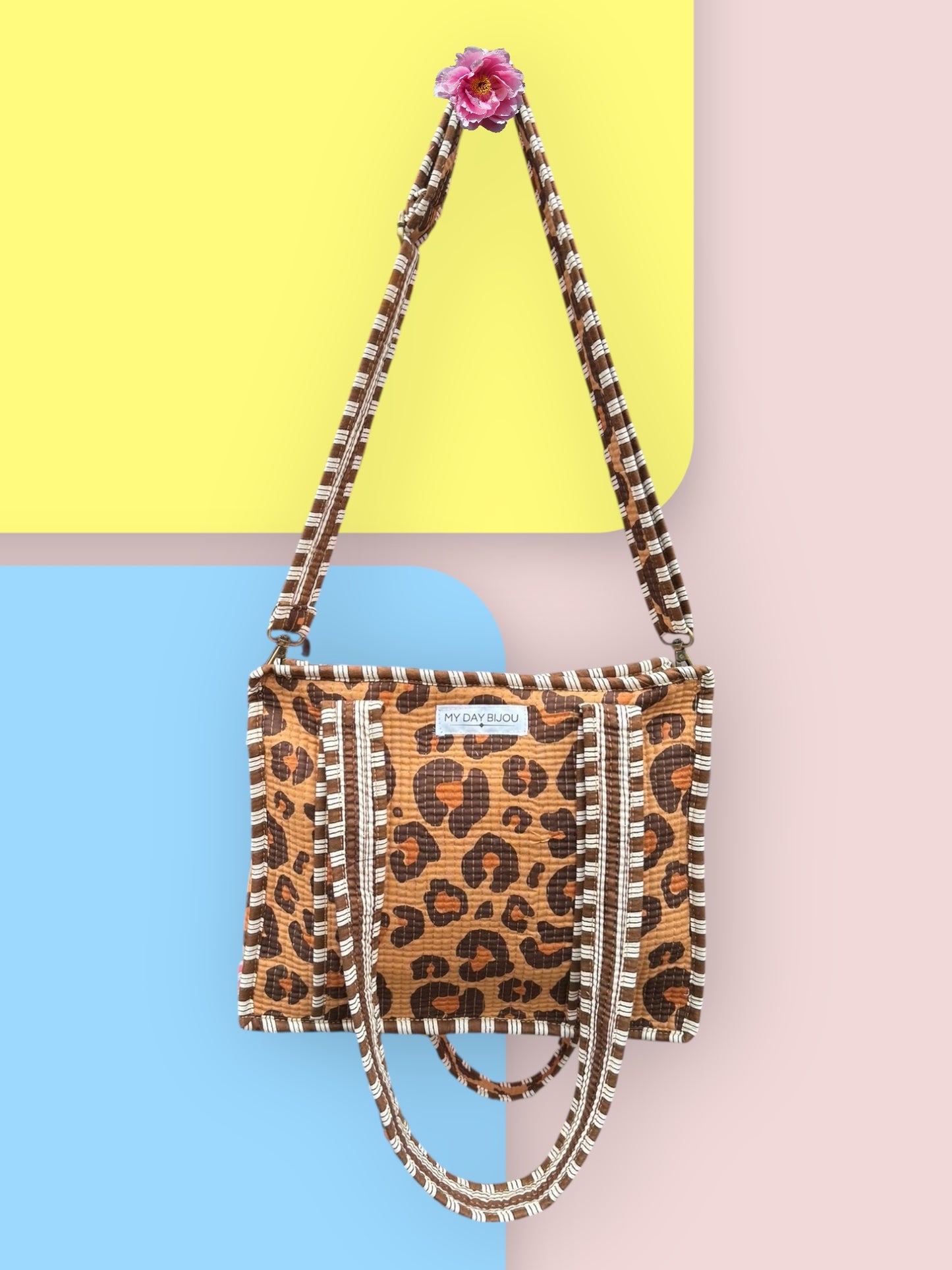 Mini Tote caramel Leopard