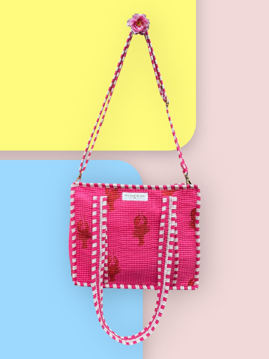 Mini Tote bag Lola pink-red