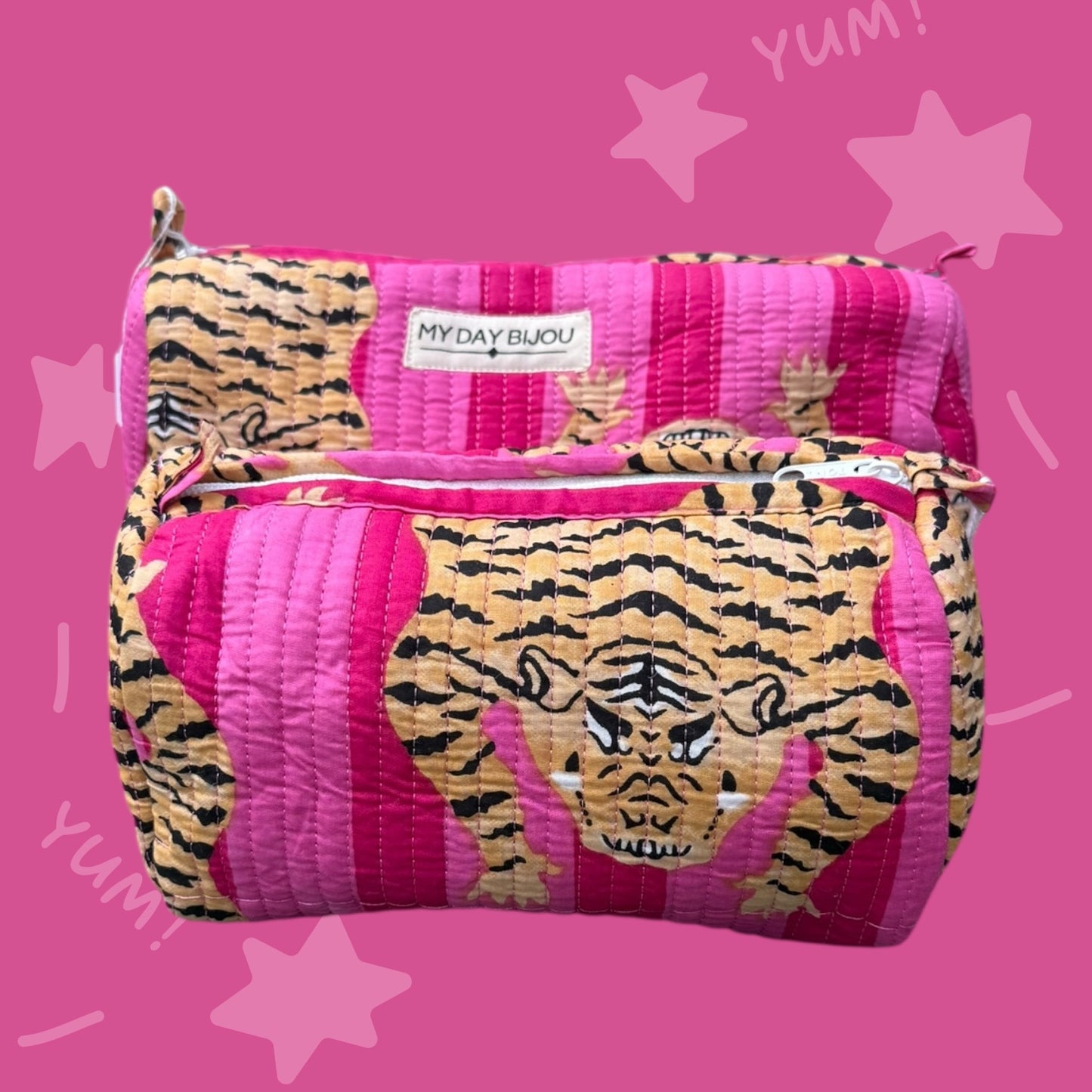 Toilettas tiger hot pink/pink