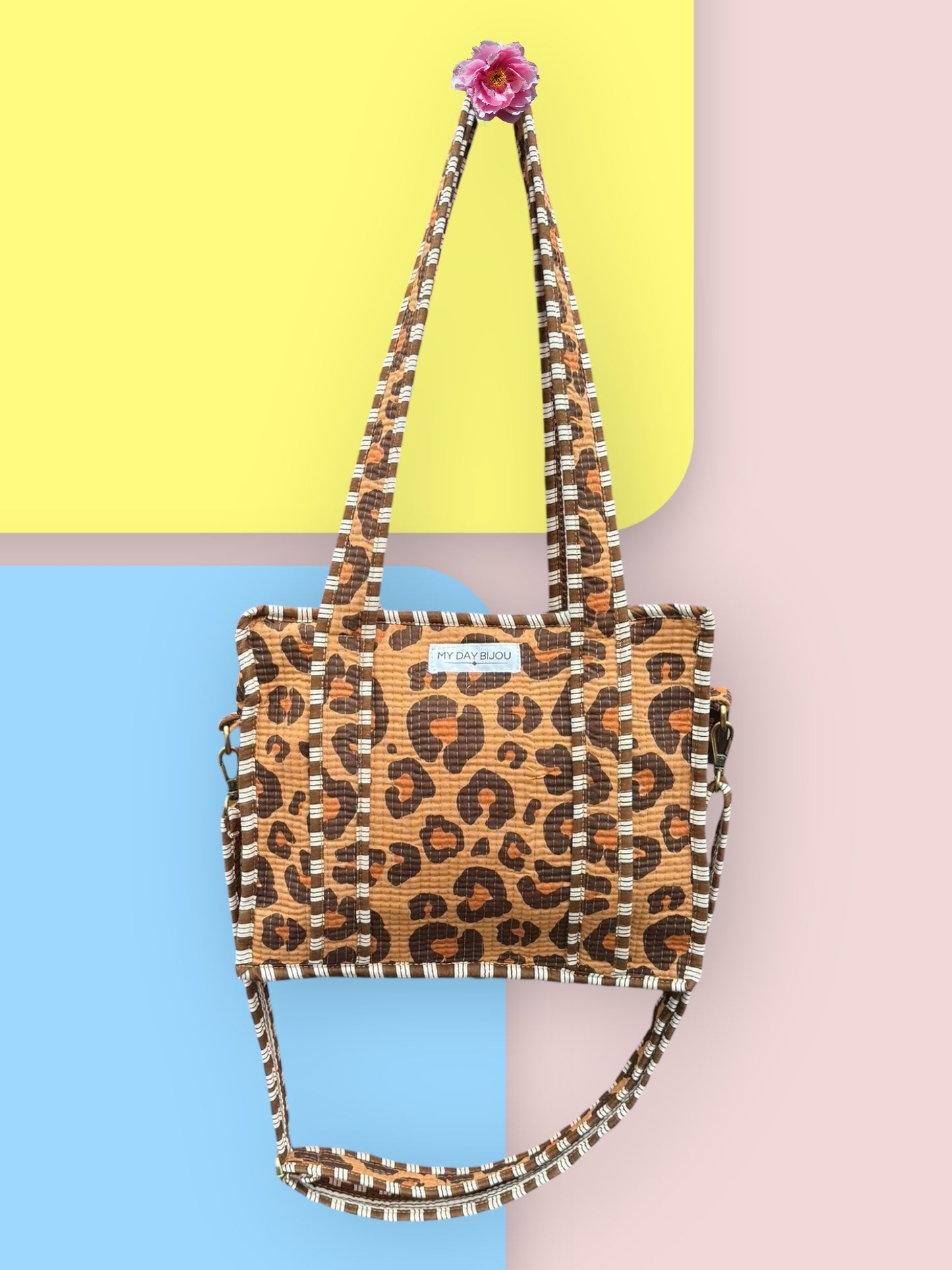 Mini Tote caramel Leopard