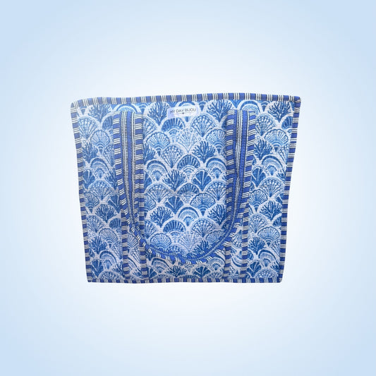 Tote with zipp Shelly blue