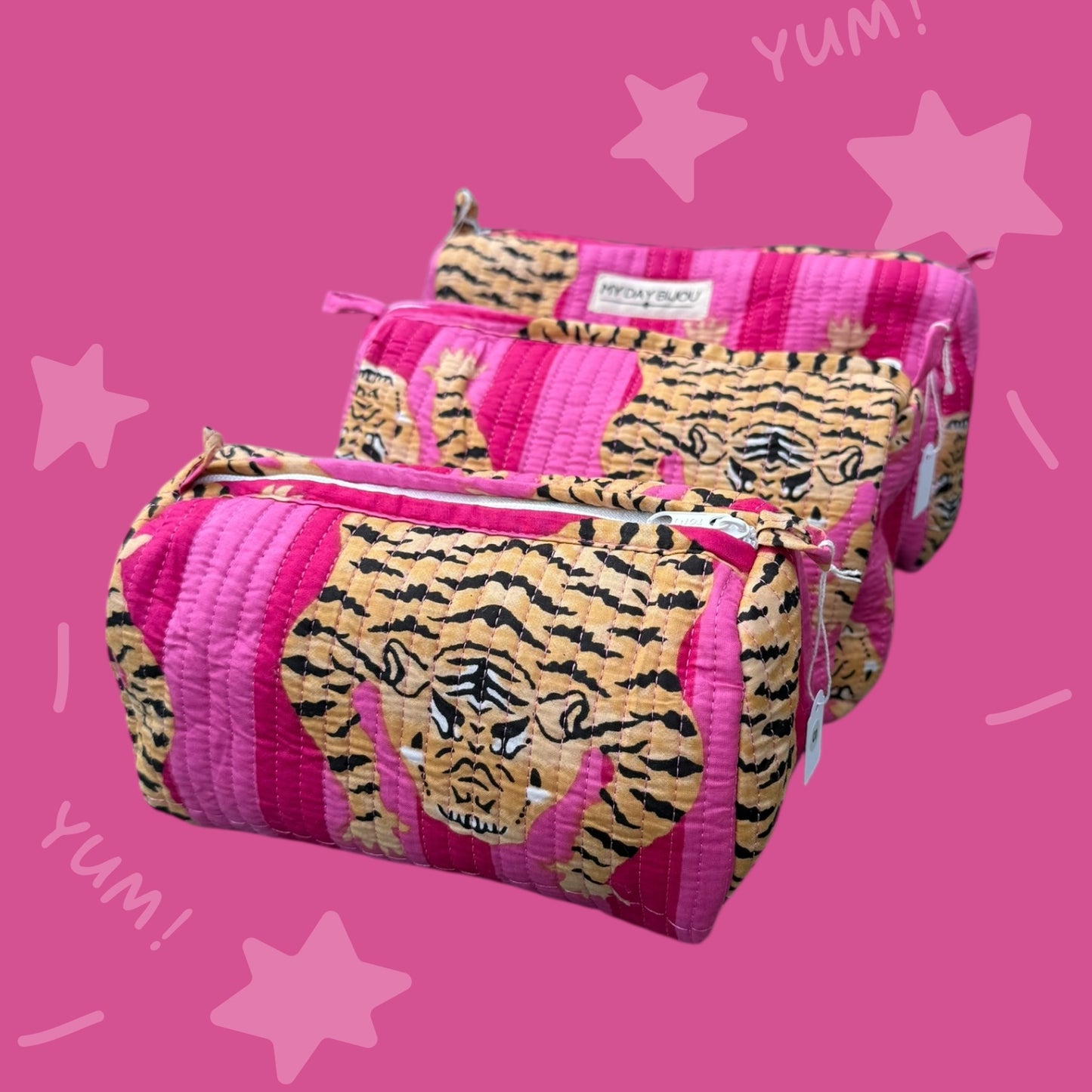Toilettas tiger hot pink/pink