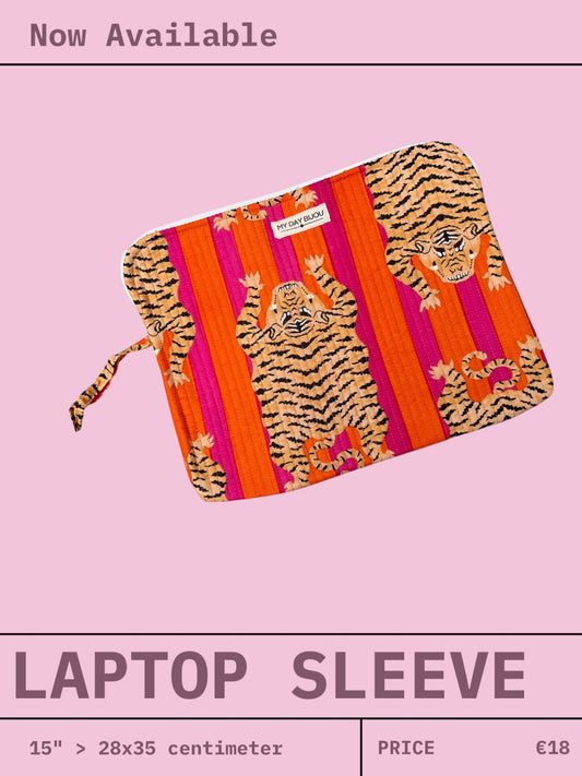 Laptophoes 15" Tiger orange/pink