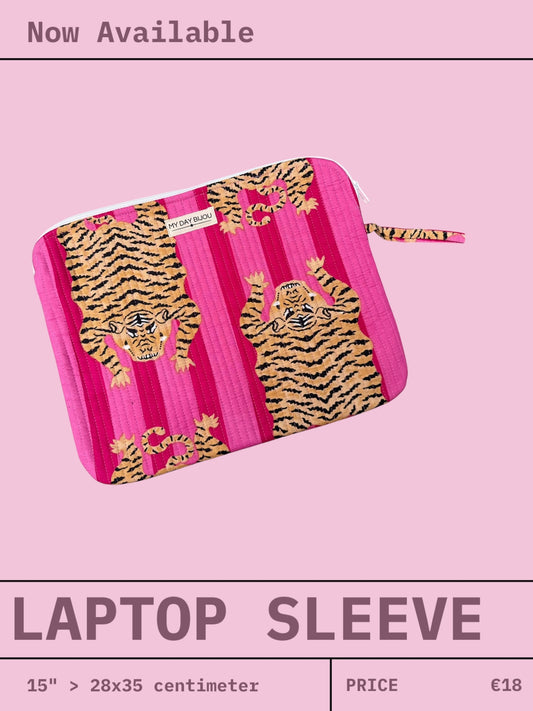 Laptophoes 15" tiger Pink/Pink