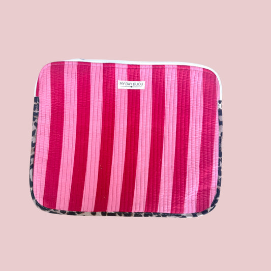 Laptophoes Safari Chic roze/rood 15"