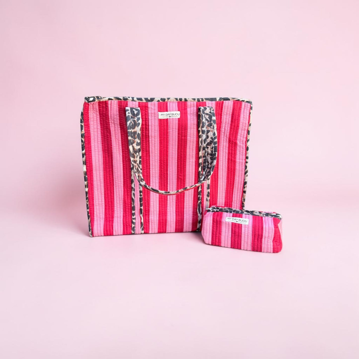 Totebag Safari Chic roze/rood