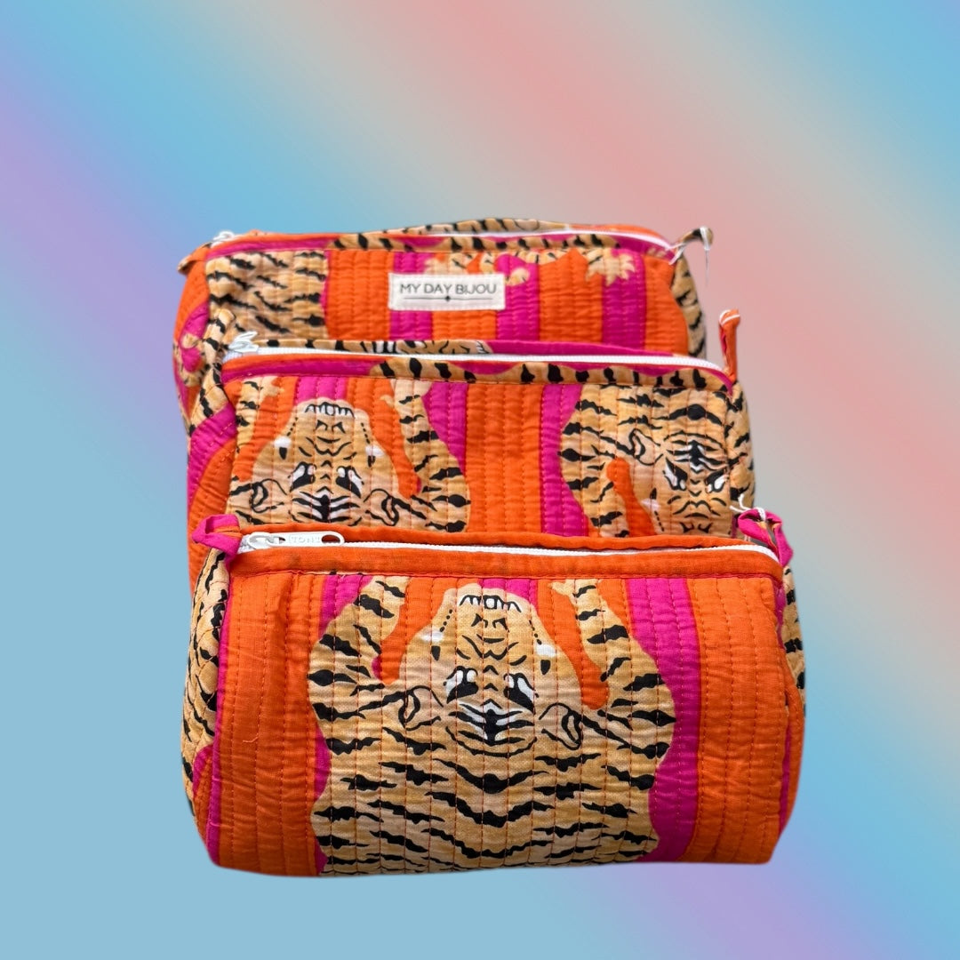 Toilettas tiger orange/pink