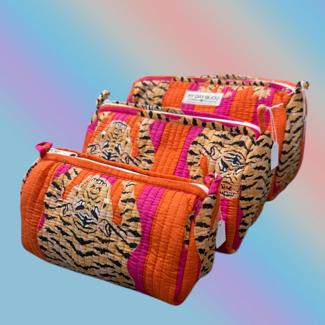Toilettas tiger orange/pink