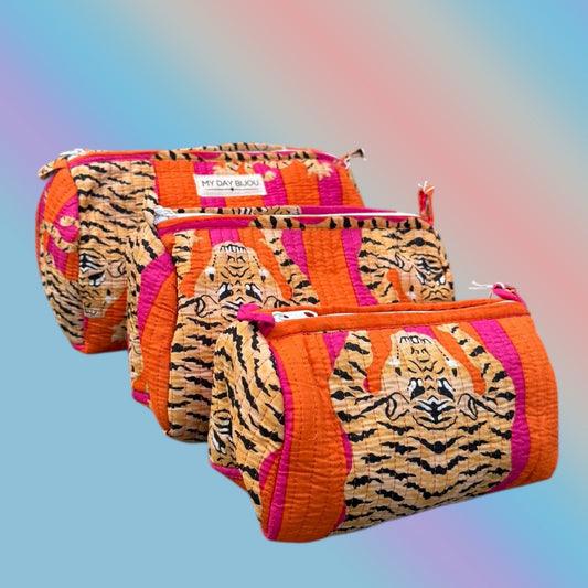 Toilettas tiger orange/pink