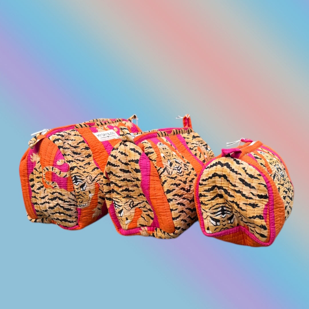 Toilettas tiger orange/pink