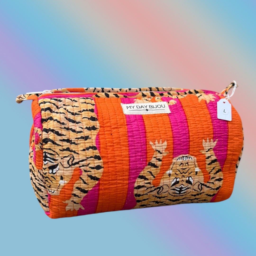 Toilettas tiger orange/pink