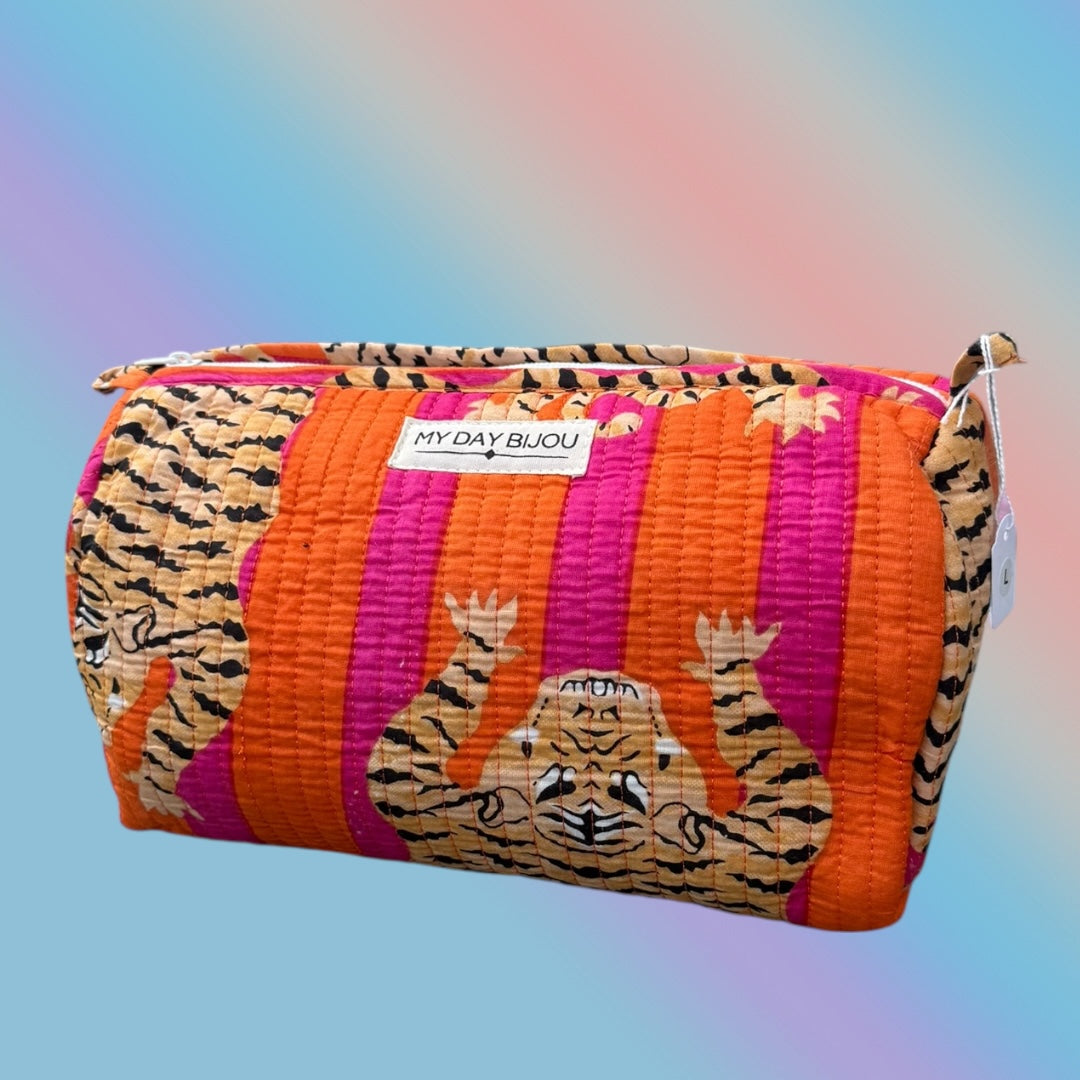 Toilettas tiger orange/pink