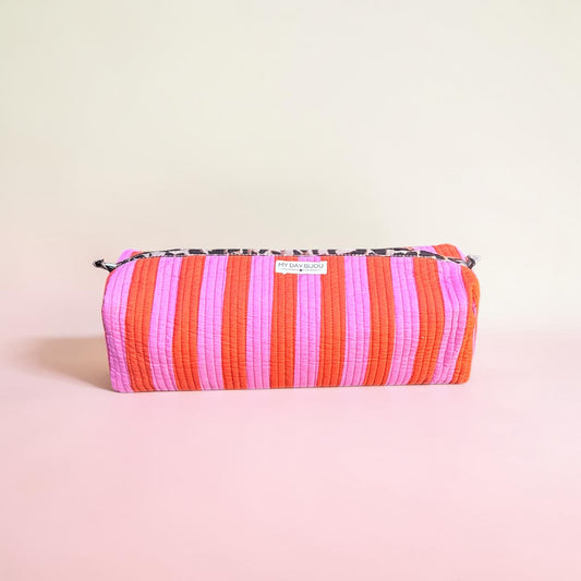 Bijou hairbag oranje/roze neon