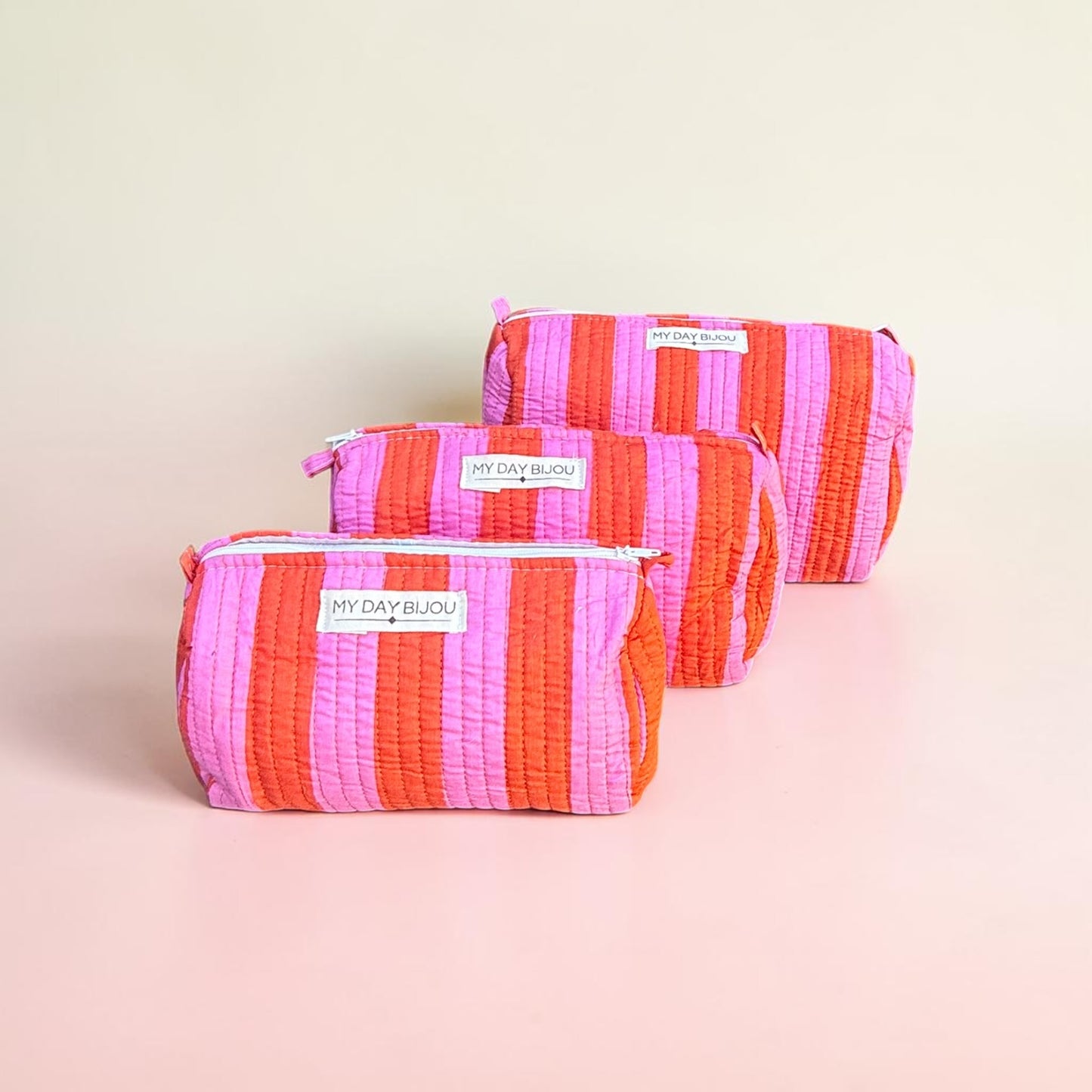 Toilettas Safari Chic oranje/roze neon