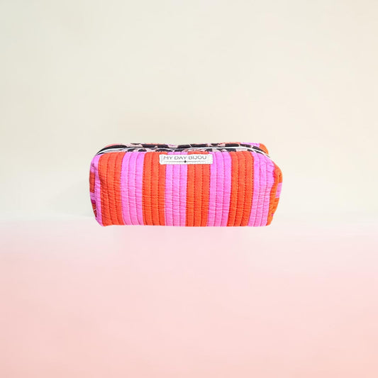 Etui Safari Chic oranje/roze neon