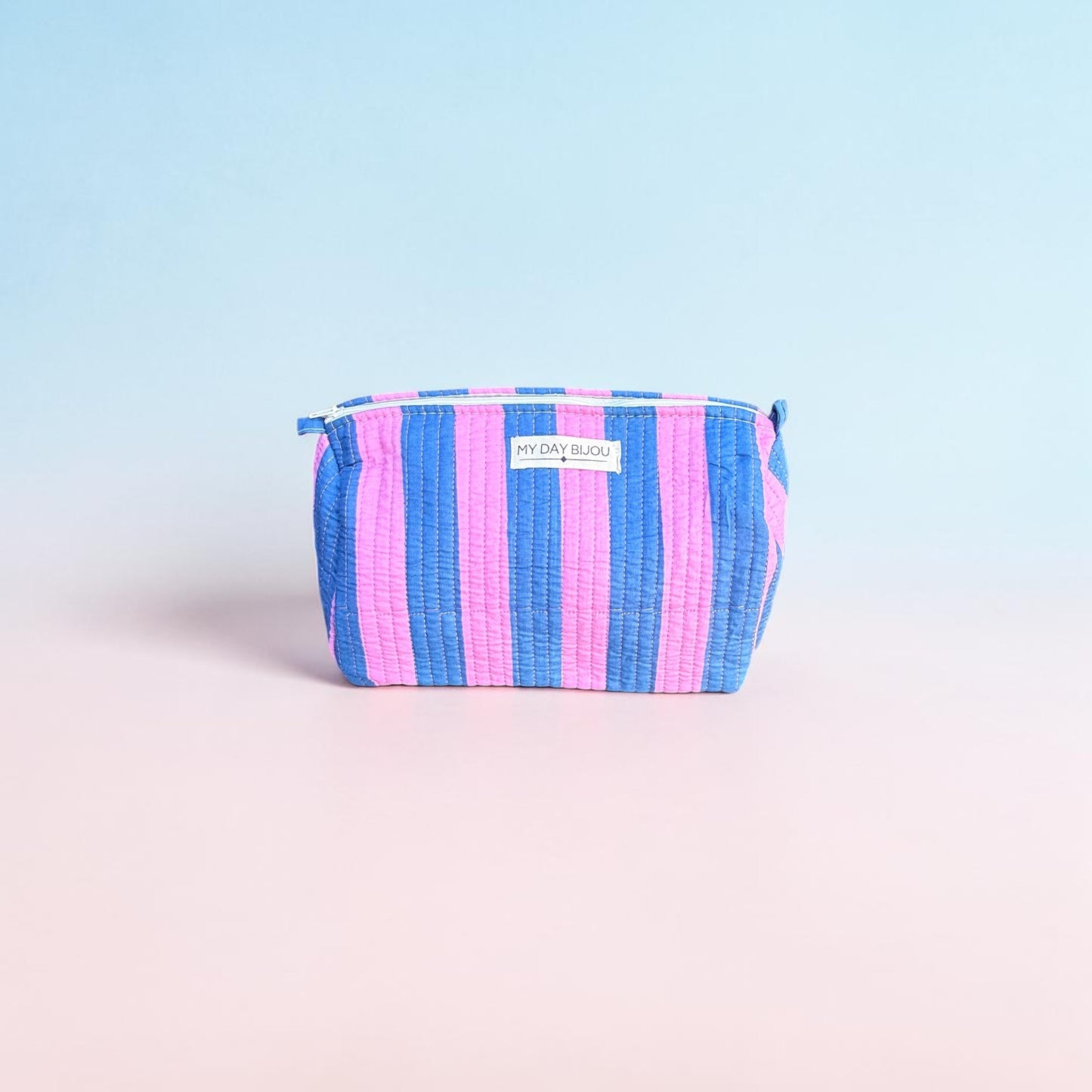 Toilettas Safari Chic blauw/roze