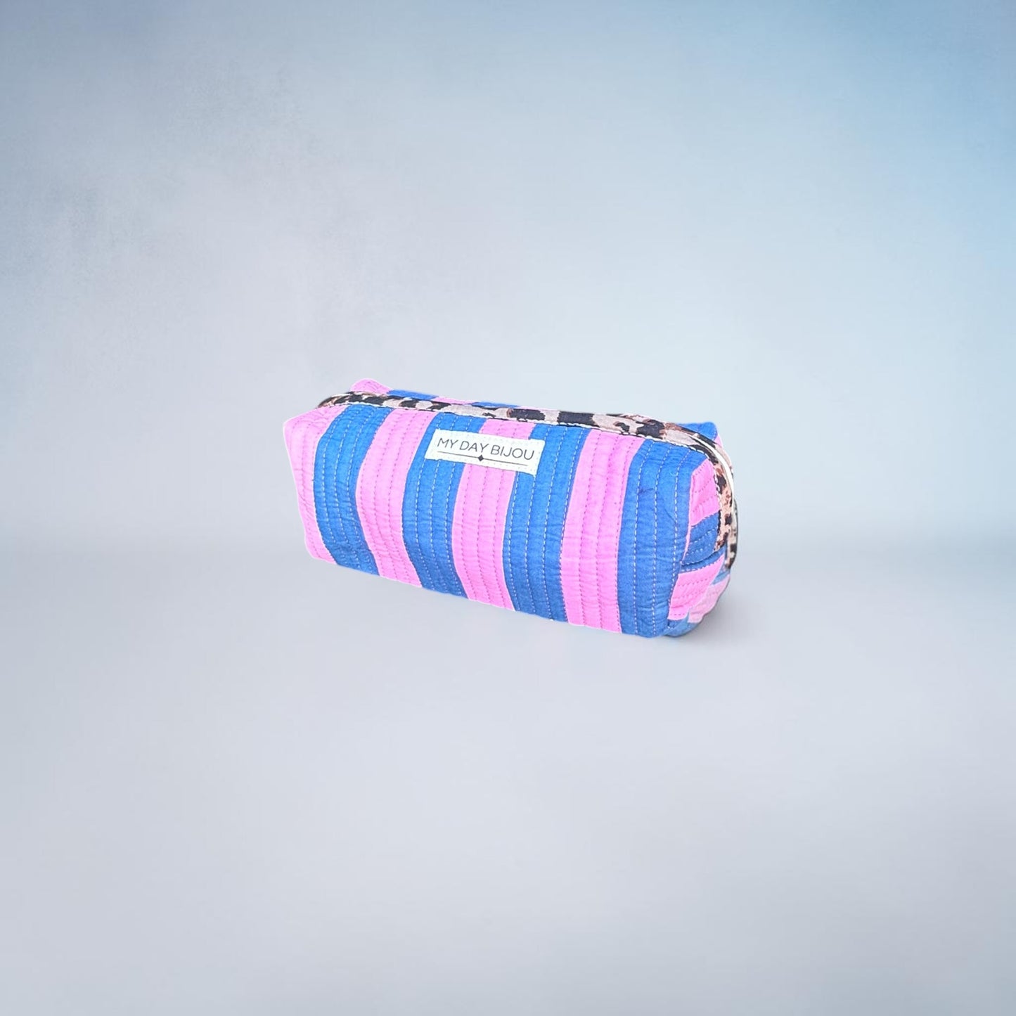 Etui Safari Chic blauw/roze