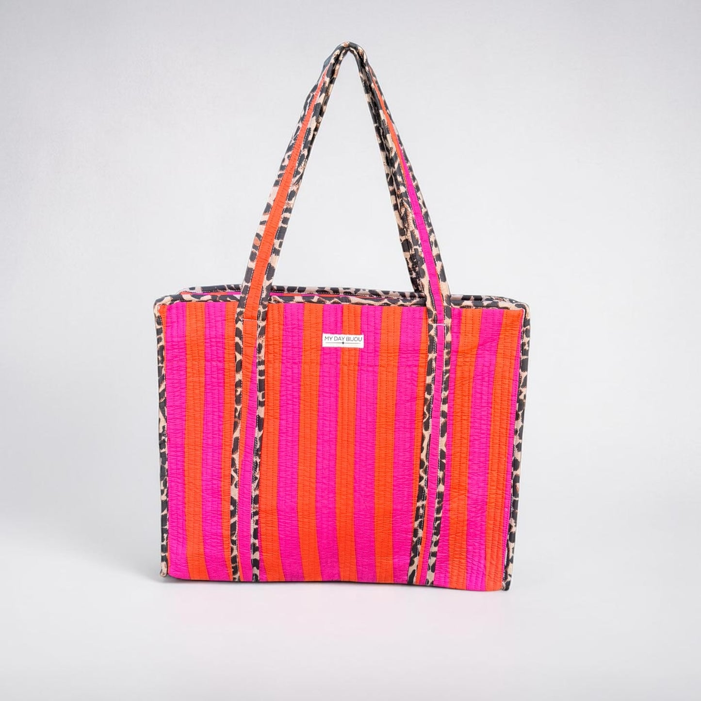 Totebag Safari Chic oranje/roze