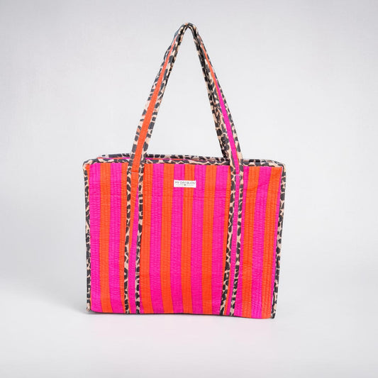 Totebag Safari Chic oranje/roze