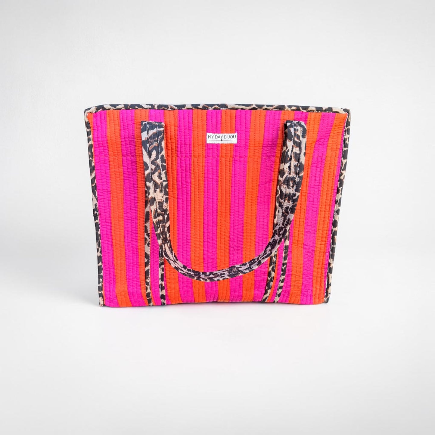 Totebag Safari Chic oranje/roze