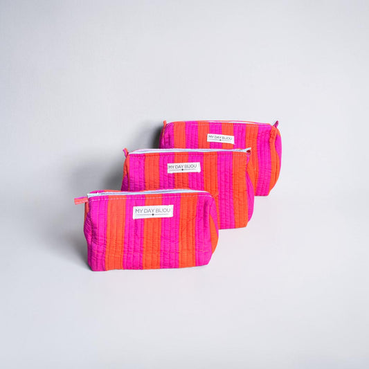 Toilettas Safari Chic oranje/roze
