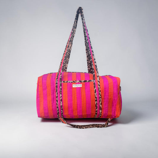 Weekendtas Safari Chic oranje/roze