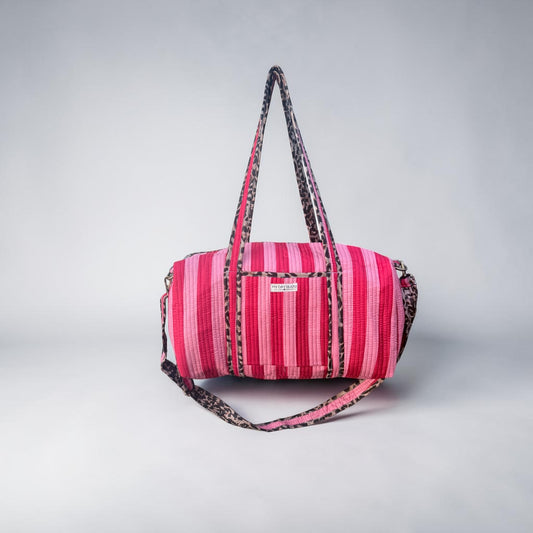 Weekendtas Safari Chic roze/rood