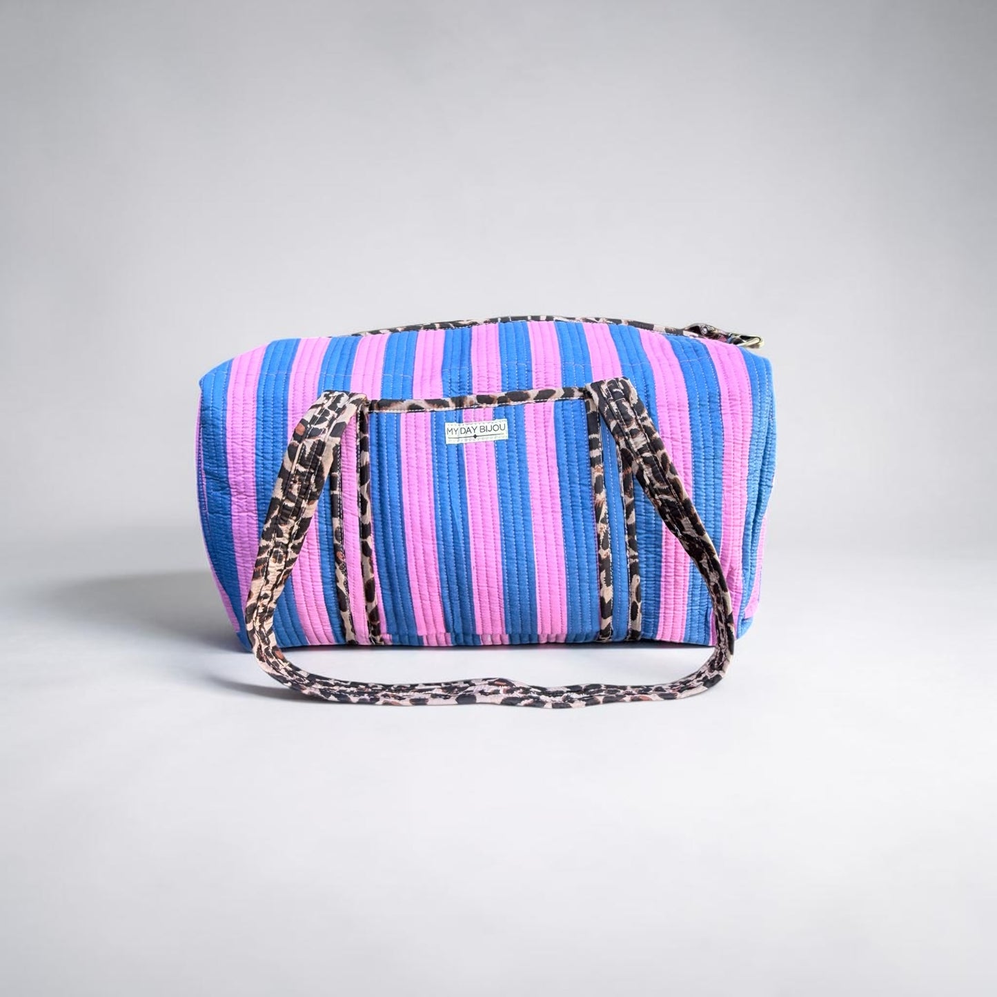 Weekendtas Safari Chic blauw roze