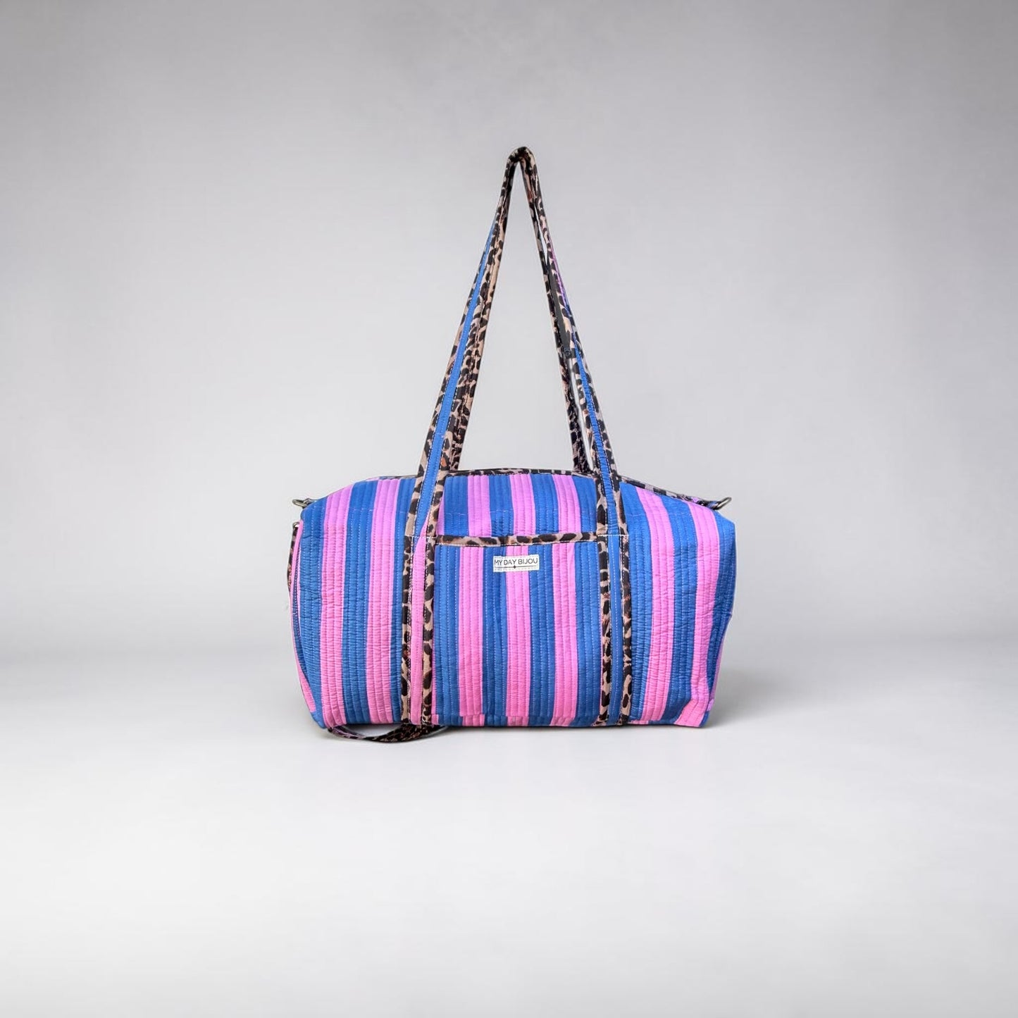 Weekendtas Safari Chic blauw roze