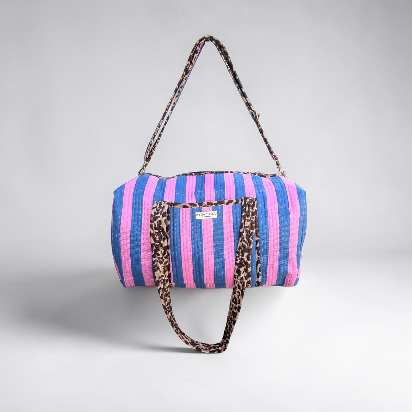 Weekendtas Safari Chic blauw roze