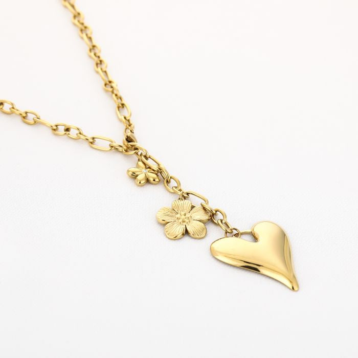 Statement ketting love flowers