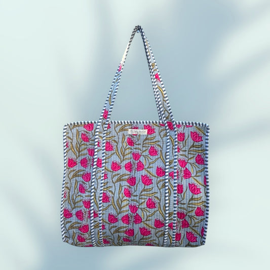 Tote with zipp Tulip