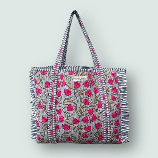 Totebag met franje Tulip