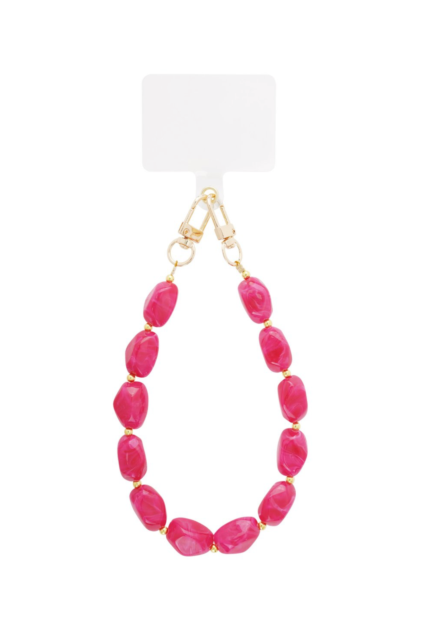 Telefoon koord acryl steen - Diep Roze