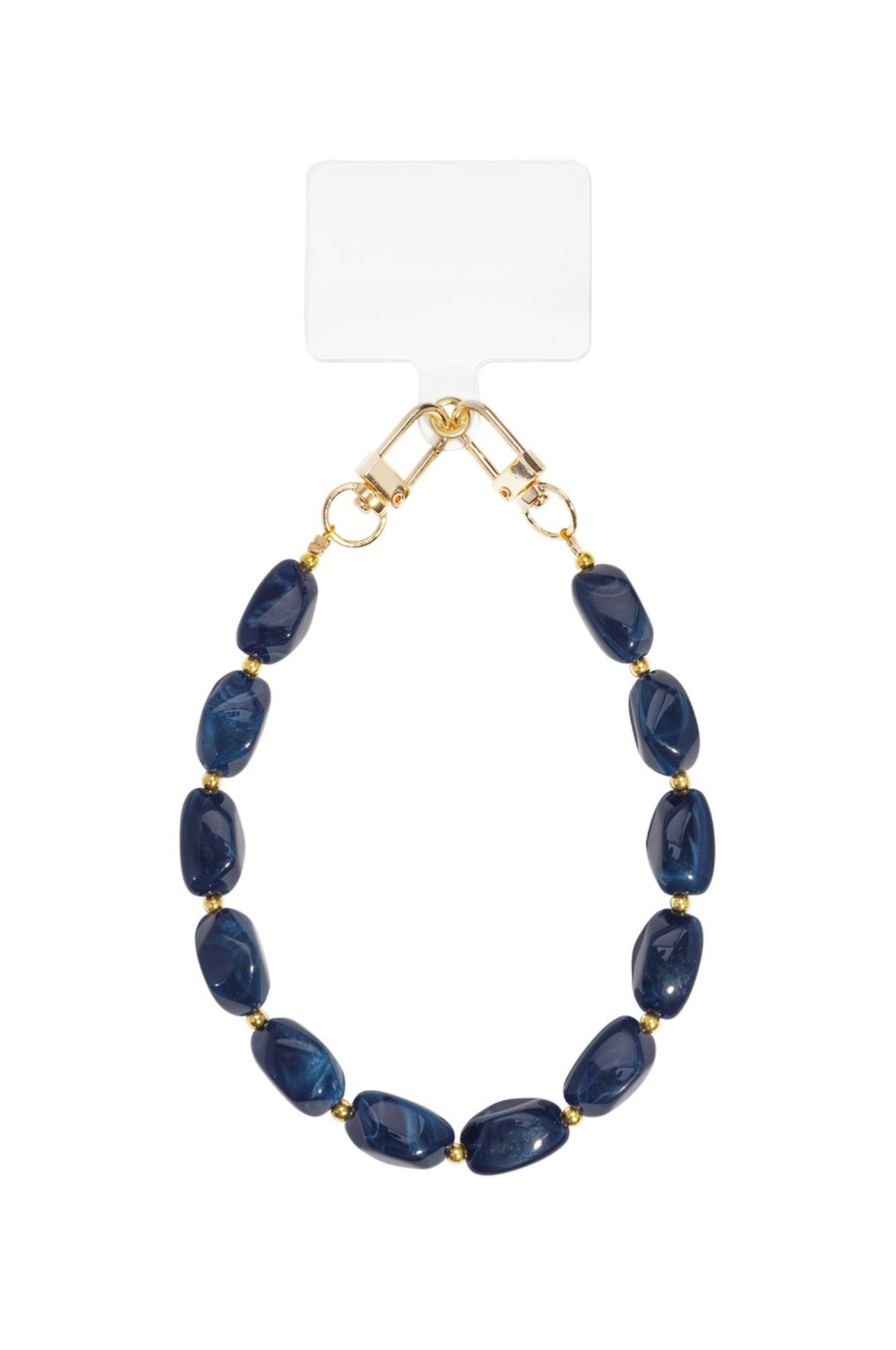 Telefoon koord acryl steen - Donker Blauw