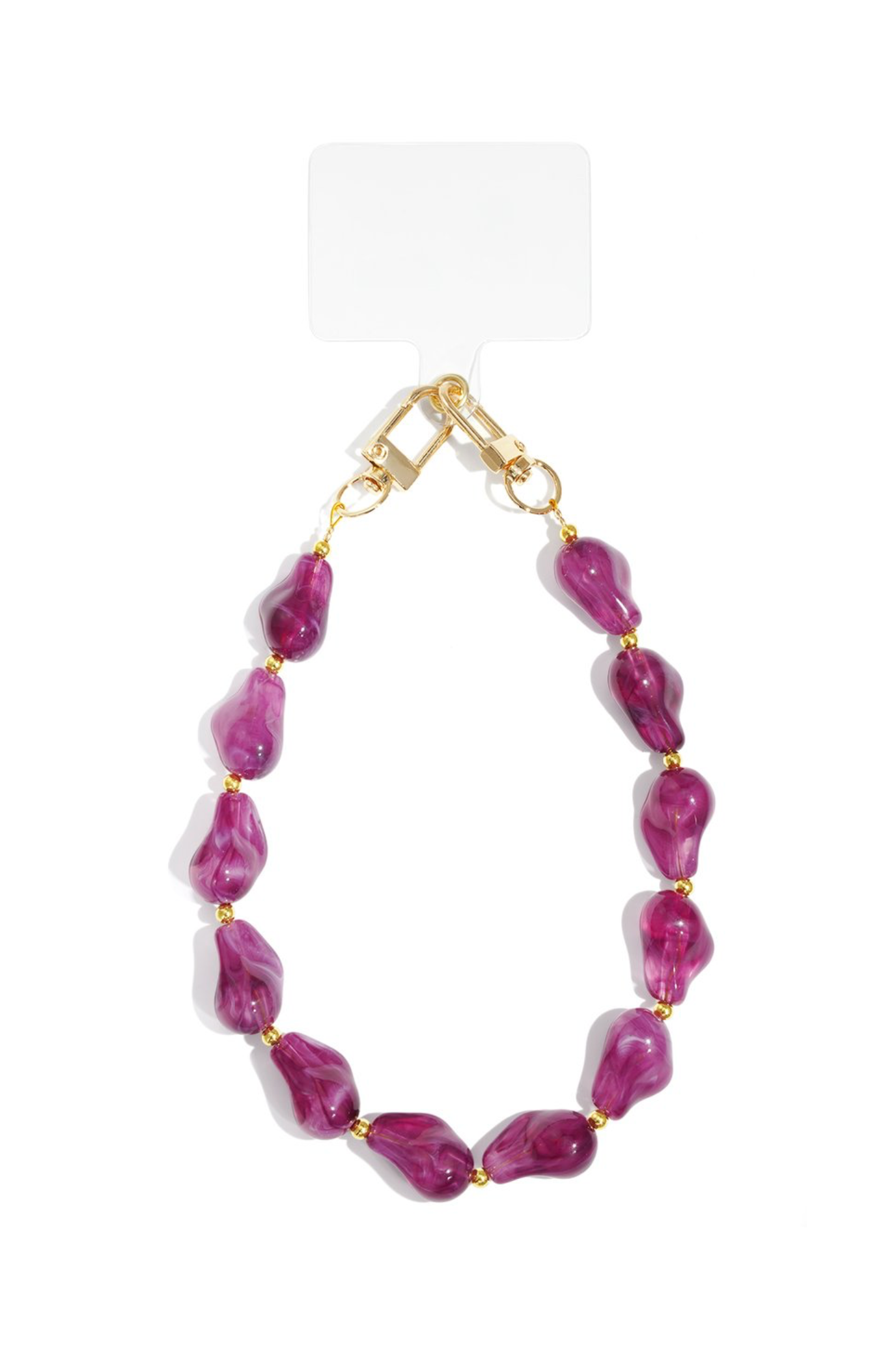 Telefoon koord acryl steen - Paars