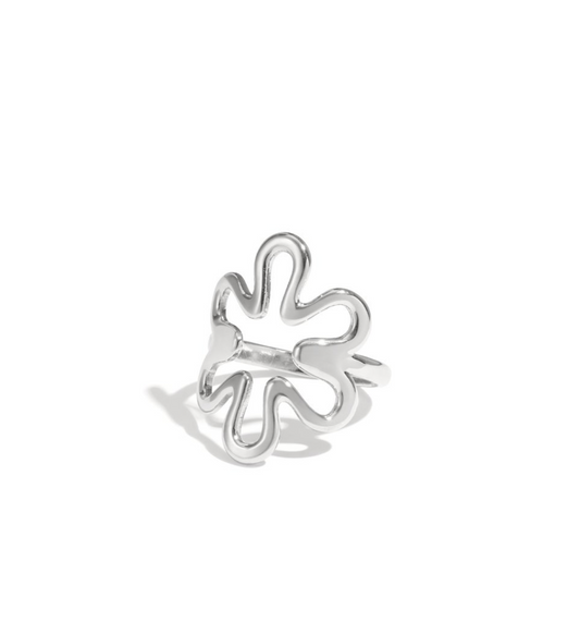 Bloom ring zilver